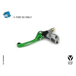 Leva freno posteriore  YCF50A in cnc . Verde | ricambio YCF freni p...