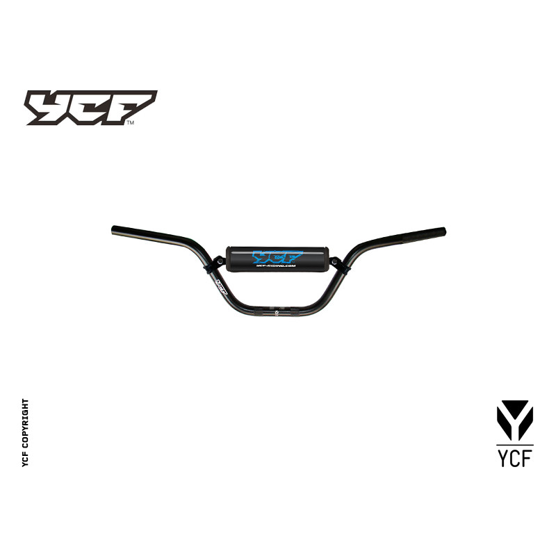 manubrio alto in alluminio (spugna inclusa) NERO | comandi manubrio...