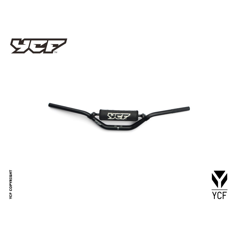 Manubrio in alluminio rinforzaro con traversino 28,6mm NERO | coman...