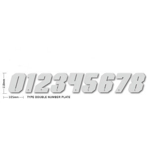 Numero 9 per tabella a due numeri (x3) BIANCO | Numeri adesivi per...