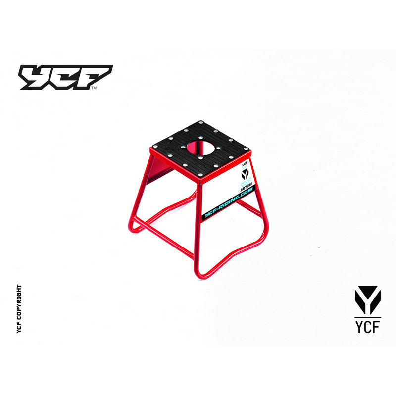 Cavalletto moto in acciao Fluo - ROSSO