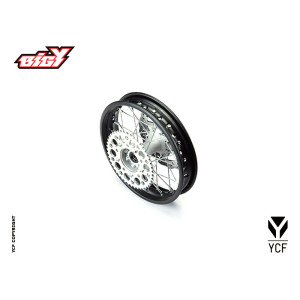 Ruota posteriore completa in acciaio 1.85x'14 (con disco e corona)