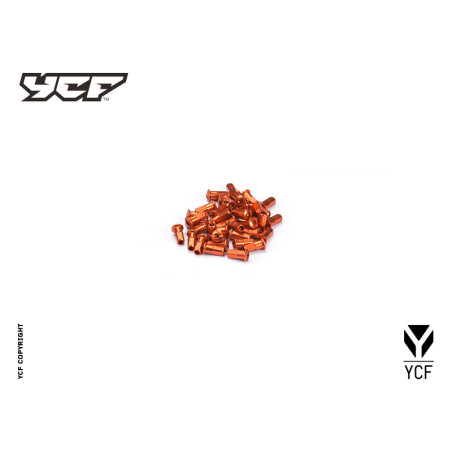 Set testa raggio ruota anodizzato (32pz) - ARANCIONE