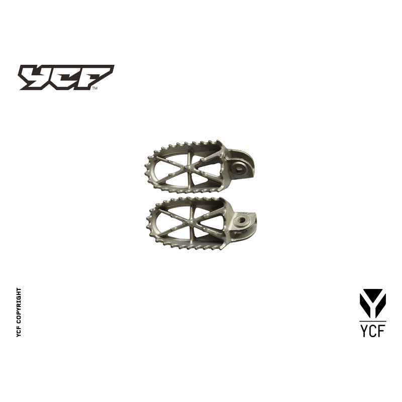 Pedane in acciaio pedata larga | ricambio telaio per pitbike YCF