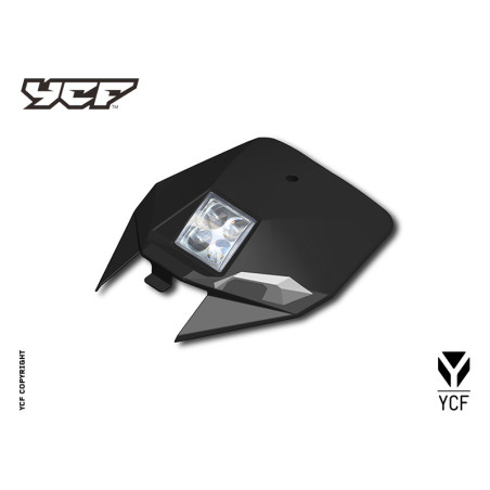 Tabella portanumero anteriore con faro YCF BIGY - NERO