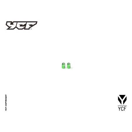 Tappini valvola in CNC - VERDE