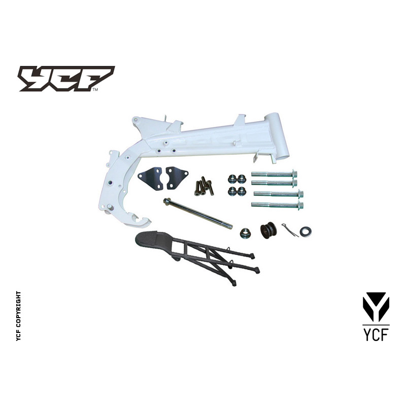 Telaio completo START F125s / F125 +6mm BIANCO / Supporti NERI