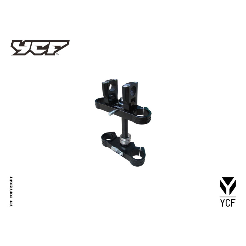 Tripla piastra completa 48/45, riser regolabili NERO