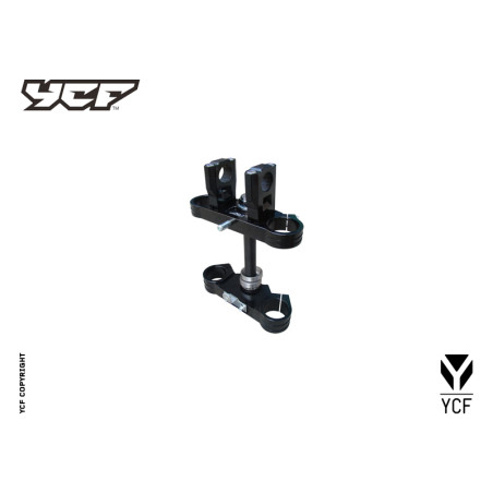 Tripla piastra completa 48/45, riser regolabili NERO