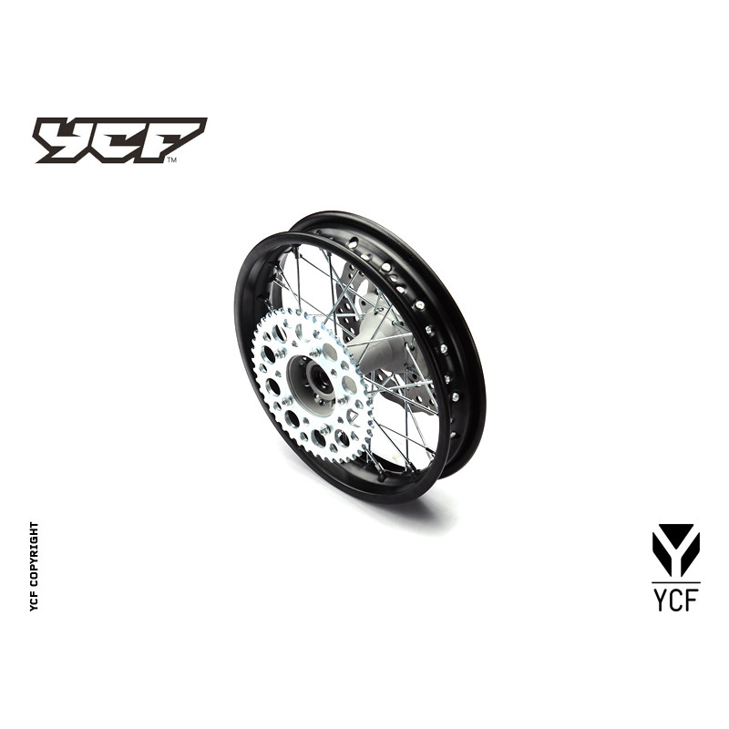 Ruota completa in acciaio posteriore 1.85×12' con disco e corona, r...