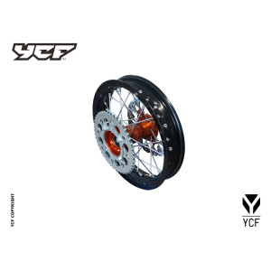 Ruota posteriore 1,85X12" in alluminio per assi ruota da 15mm. mozz...