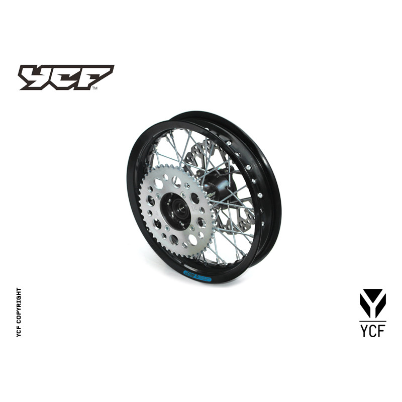 Ruota posteriore 1,85X12" in alluminio per assi ruota da 15mm. mozz...