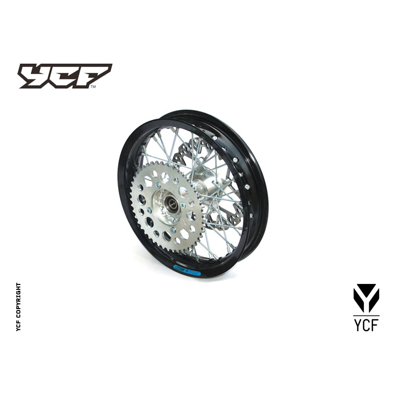 Ruota posteriore 1,85X12" in alluminio per assi ruota da 15mm. mozz...