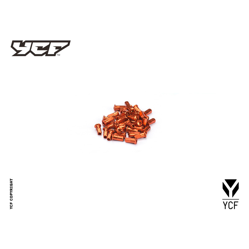 Set testa raggio ruota anodizzato (32pz) - ARANCIONE | ruote e cerc...