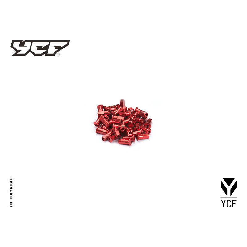 Set testa raggio ruota anodizzato (32pz) - ROSSO | ruote e cerchi p...