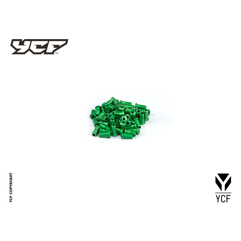 Set testa raggio ruota anodizzato (32pz) - VERDE | ruote e cerchi p...