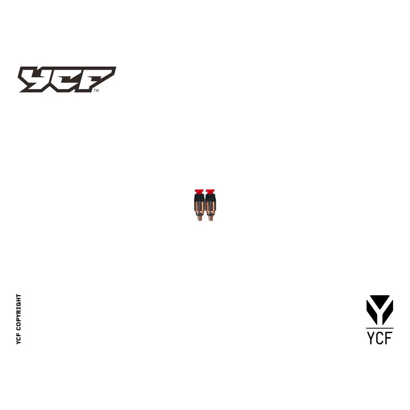 Coppia tappi spurgo aria forcella anodizzati ROSSO