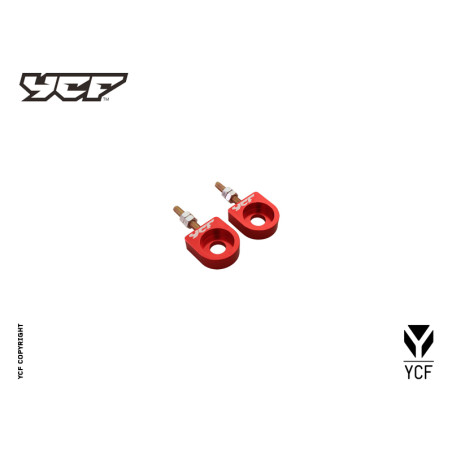 Coppia tendicatena in alluminio - ROSSO