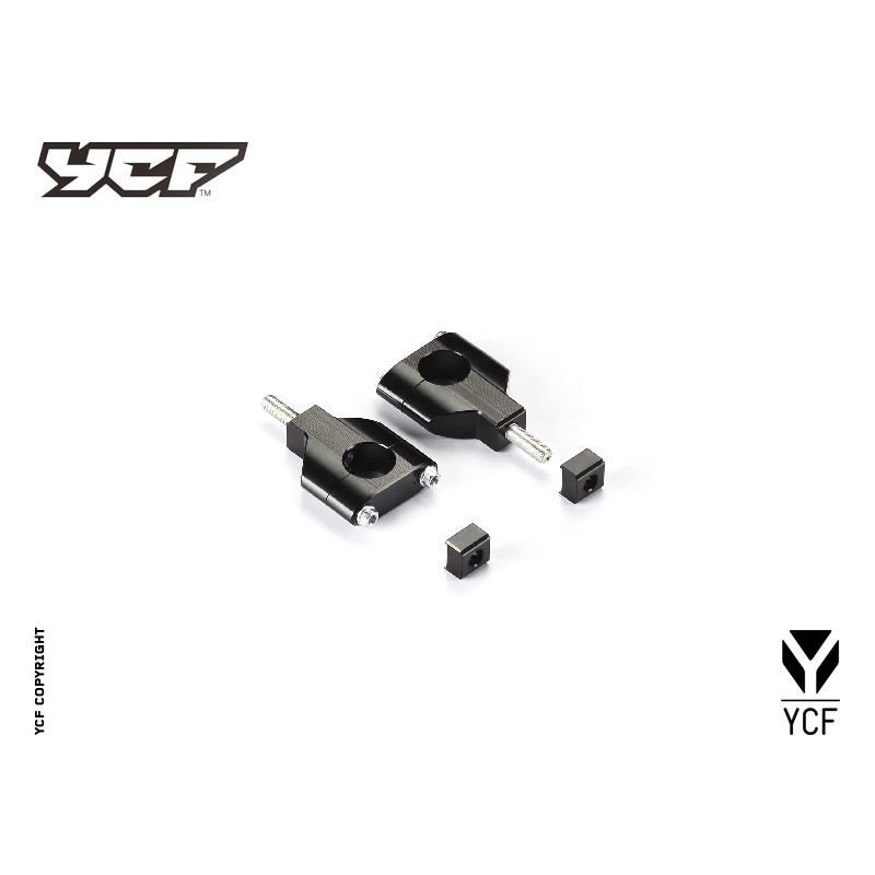 Supporti manubrio regolabili - altezza 87mm per manubrio diam. 28mm...