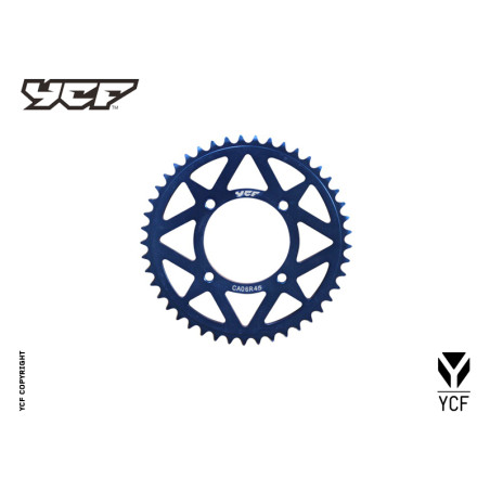 Corona in alluminio CNC 39 denti 420 anodizzata BLU