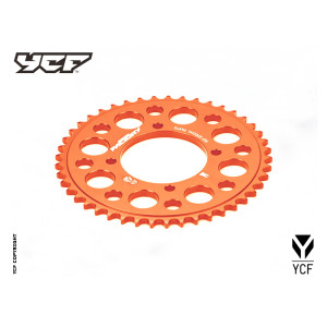 Corona in alluminio CNC 41 denti 420 anodizzata ARANCIONE