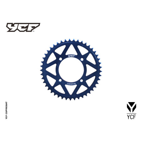 Corona in alluminio CNC 41 denti 420 anodizzata BLU