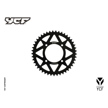 Corona in alluminio CNC 41 denti 420 anodizzata NERO