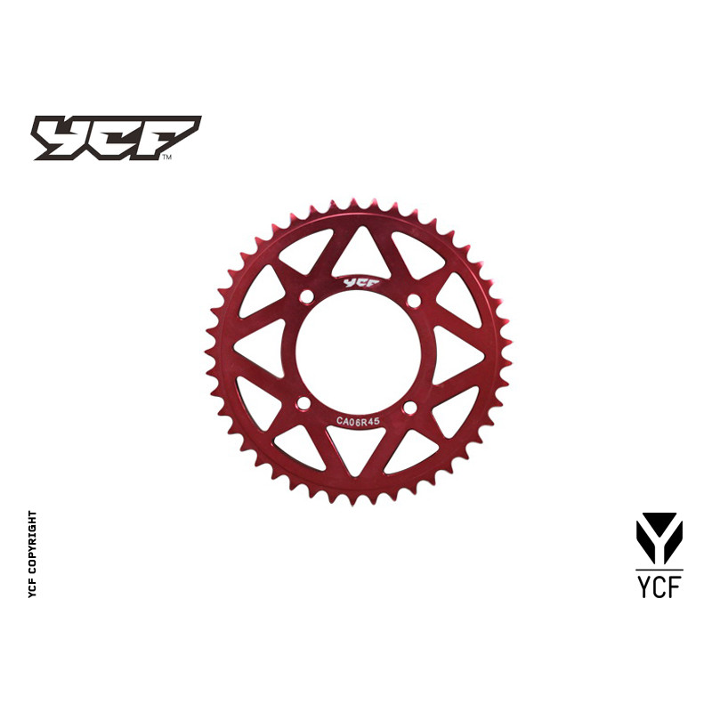 Corona in alluminio CNC 41 denti 420 anodizzata ROSSO