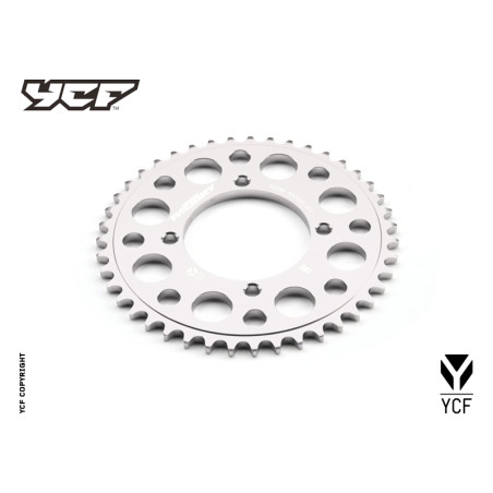 Corona in alluminio CNC 41 denti 420 anodizzata SILVER