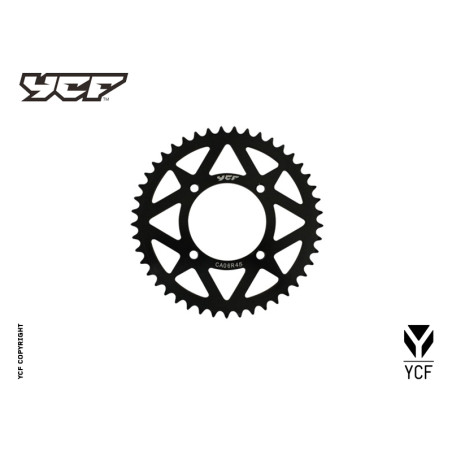 Corona in alluminio CNC 43 denti 420 anodizzata NERO