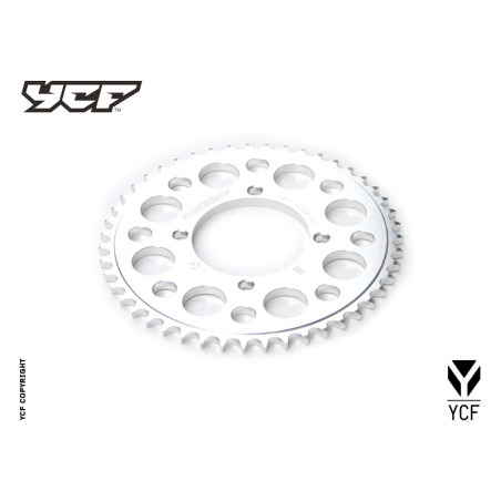 Corona in alluminio CNC 45 denti SILVER 2014