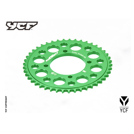 Corona in alluminio CNC 47 denti VERDE 2014