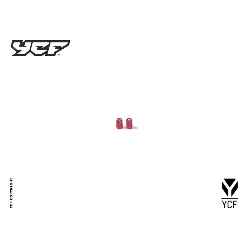 Tappini valvola in CNC - ROSSO | ruote e cerchi per minibike e pitbike