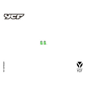 Tappini valvola in CNC - VERDE | ruote e cerchi per minibike e pitbike