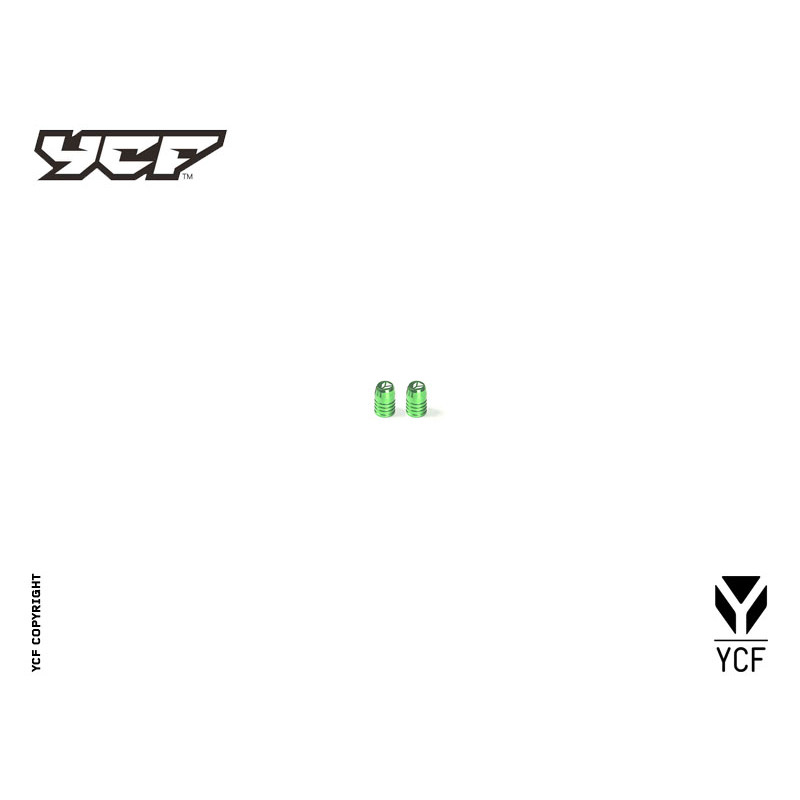 Tappini valvola in CNC - VERDE | ruote e cerchi per minibike e pitbike