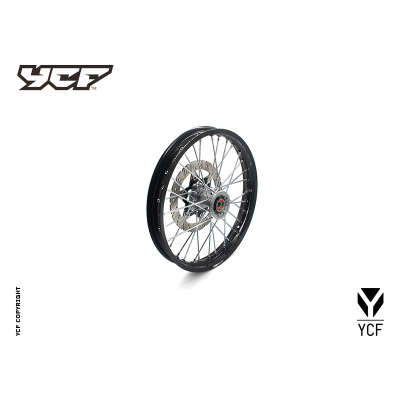 Cerchio anteriore in alluminio 7116 DIM. 2,50 x 17” BIGY SM, colore NERO, con disco flottante 240mm