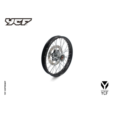 Cerchio anteriore in alluminio 7116 DIM. 2,50 x 17” BIGY SM, colore NERO, con disco flottante 240mm