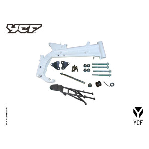 Telaio completo START F125s / F125 +6mm BIANCO / Supporti NERI | ri...