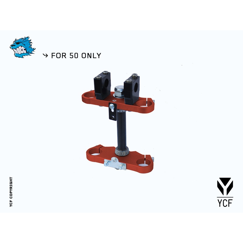 Tripla piastra completa YCF50A 135mm ARANCIONE | sospensioni e asse...