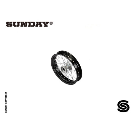 FLAT track Ruota anteriore completa in alluminio 2.50x'14 (senza disco)