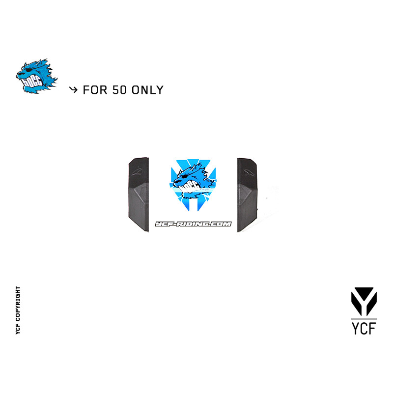 YCF Protezione manubrio L-126mm 50cc 2013 Bianco | comandi manubrio...