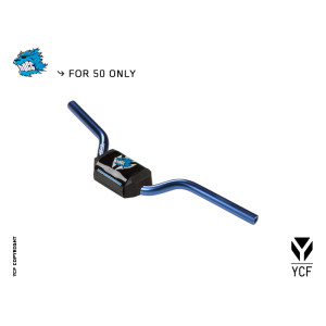 YCF50 manubrio in alluminio (con spugna nera e pvc) BLUE | comandi...