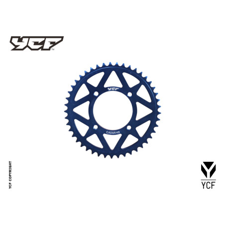 Corona in alluminio CNC 37 denti 420 anodizzata BLU