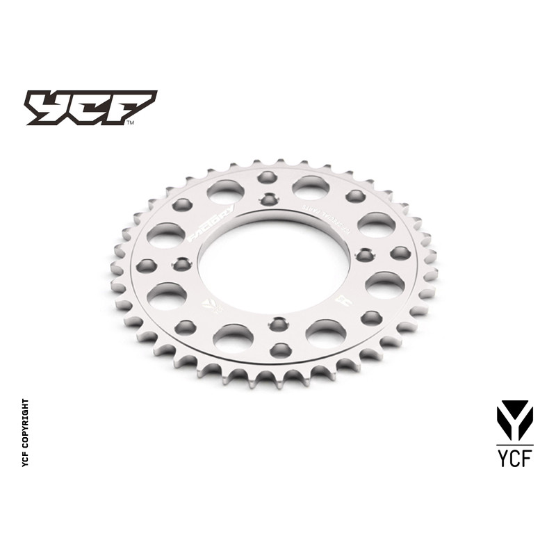 Corona in alluminio CNC 39 denti 420 anodizzata SILVER