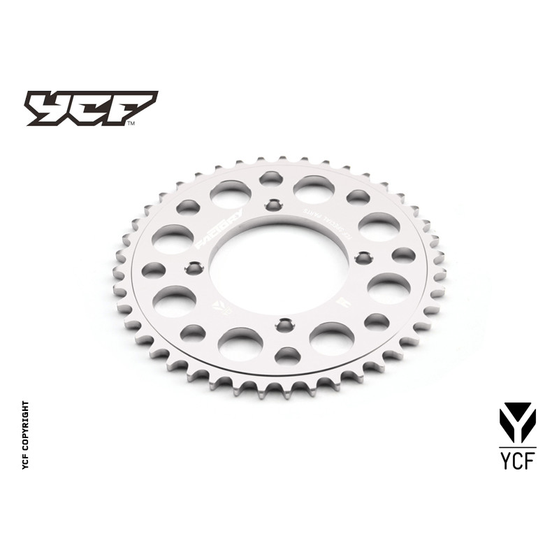 Corona in alluminio CNC 43 denti 420 anodizzata SILVER