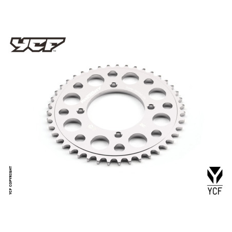 Corona in alluminio CNC 43 denti 420 anodizzata SILVER