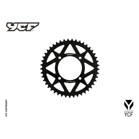 Corona in alluminio CNC 45 denti  NERO 2014