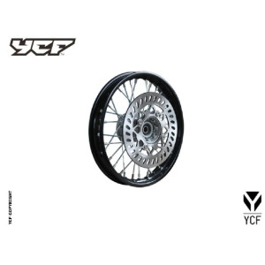 cerchio anteriore in acciaio 1,4 x 12”, colore nero, mozzo di fusio...