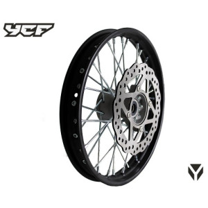 cerchio anteriore in acciaio 14”, colore nero, mozzo di fusione, di...