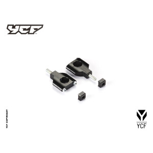 Supporti manubrio regolabili - altezza 87mm per manubrio diam. 28mm - 2020 NERO